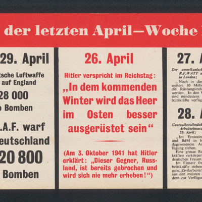 Aus der letzten April - Woche 1942